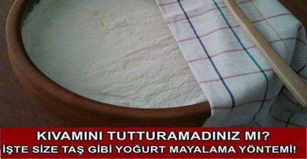 Ev yoğurdu tutmazsa bunu yapın! TAŞ GİBİ YOĞURT MAYALAMA YÖNTEMİ