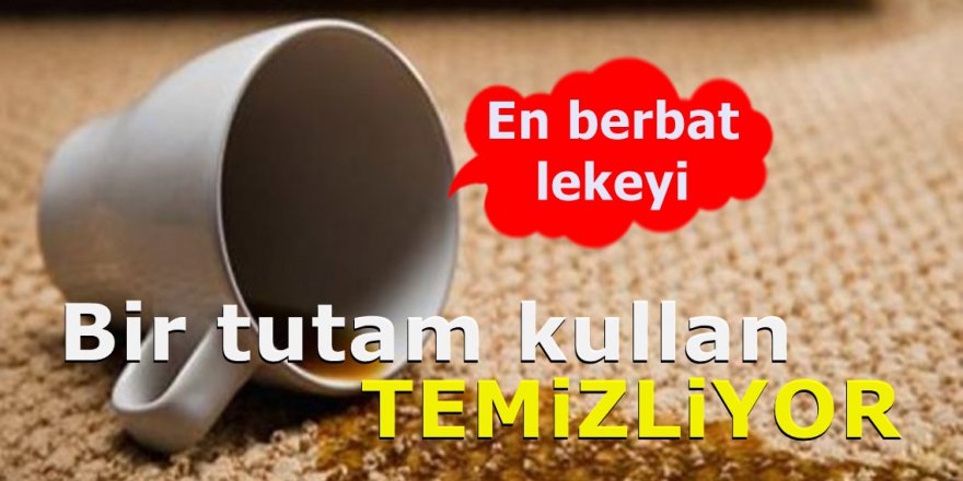 Halı üzerindeki en inatçı lekeyi dahi çıkarmaya yarıyor
