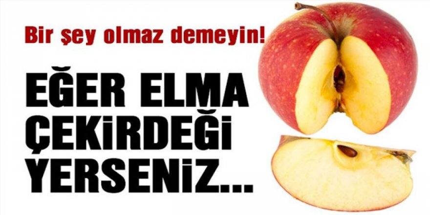 Elmayı Yerken Dikkatli Olun Çekirdeğini Yediğinizde Bakın neye yol açıyormuş!