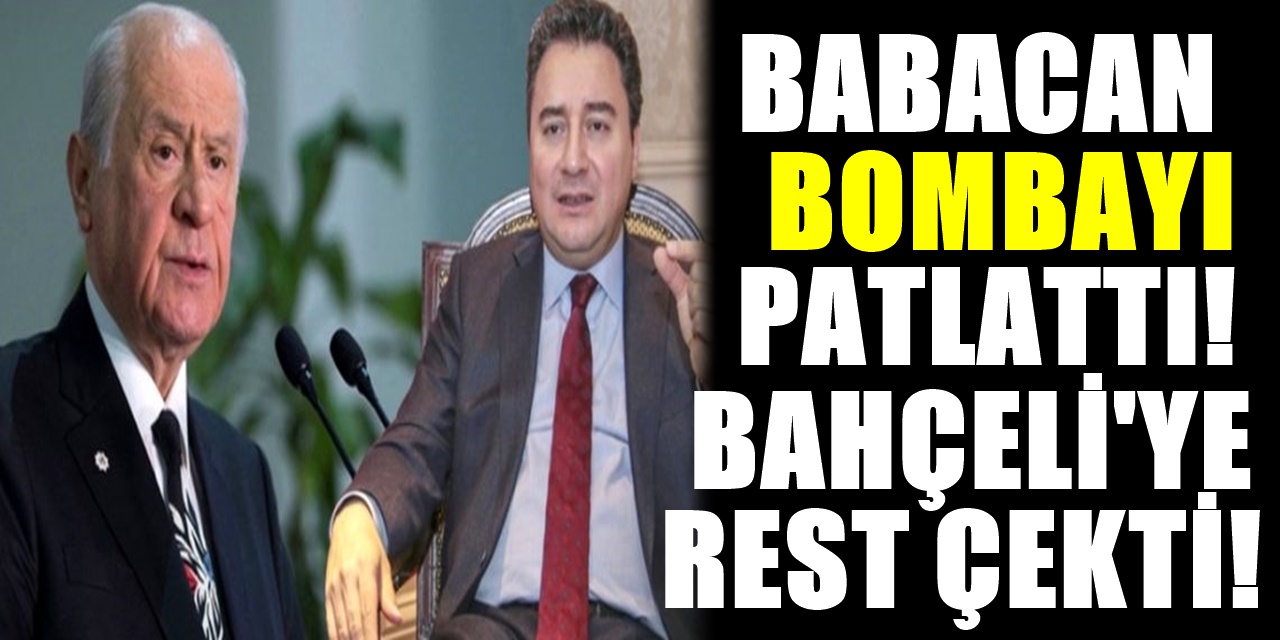 Kavga tırmanıyor! Ali Babacan Son açıklamasında Bahçeli'ye rest çekti! Bombayı böyle duyurdu