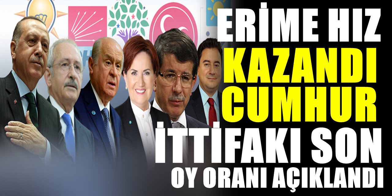 Son seçim anketi Cumhur ittifakını üzecek erime durmuyor yeni oranlar belli oldu